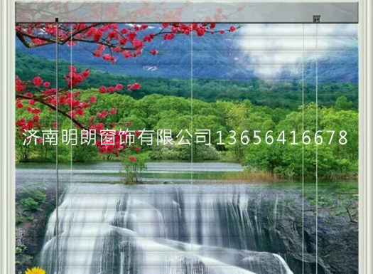 喷画logo窗帘,济南喷画窗帘价格,济南喷画窗帘批发